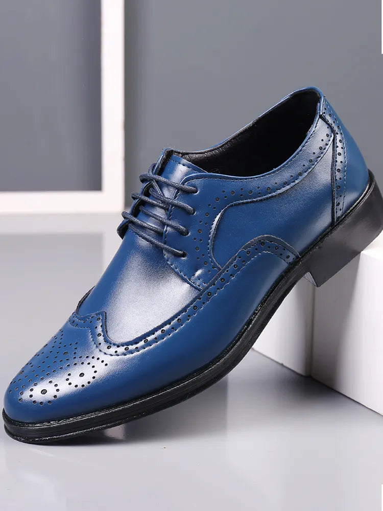 Men's Classic British Brogue Leather Shoes