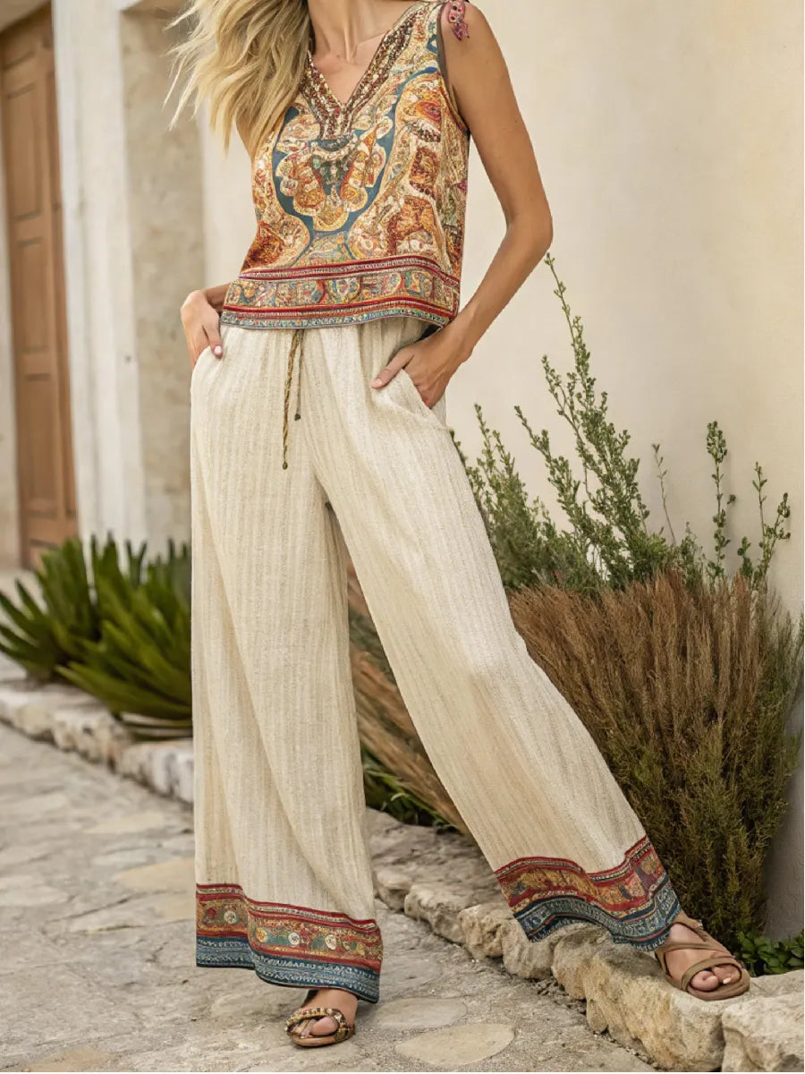 Women's Cotton Bohemian Resort Set