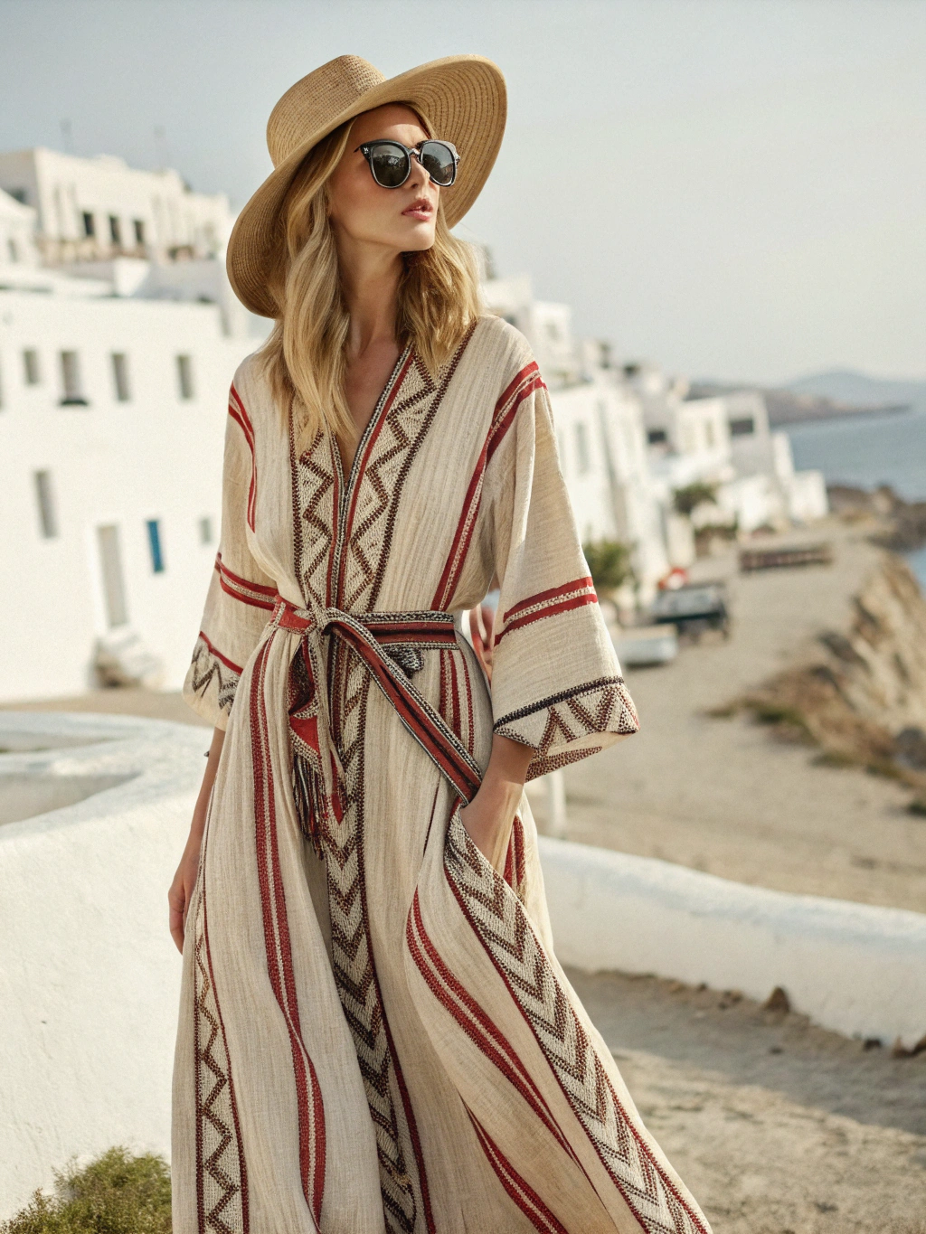 Cotton and Linen Elegant Robe
