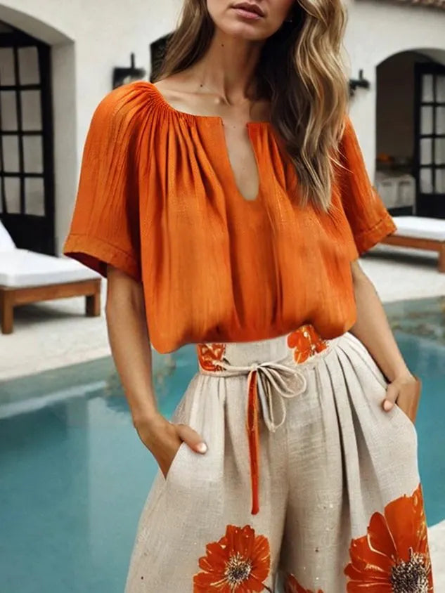 Vacation Floral Fashion Pants