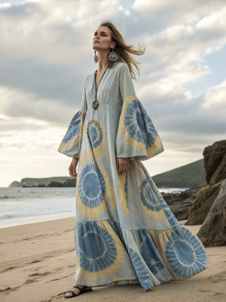 Women's Linen Solid Color Loose Dress