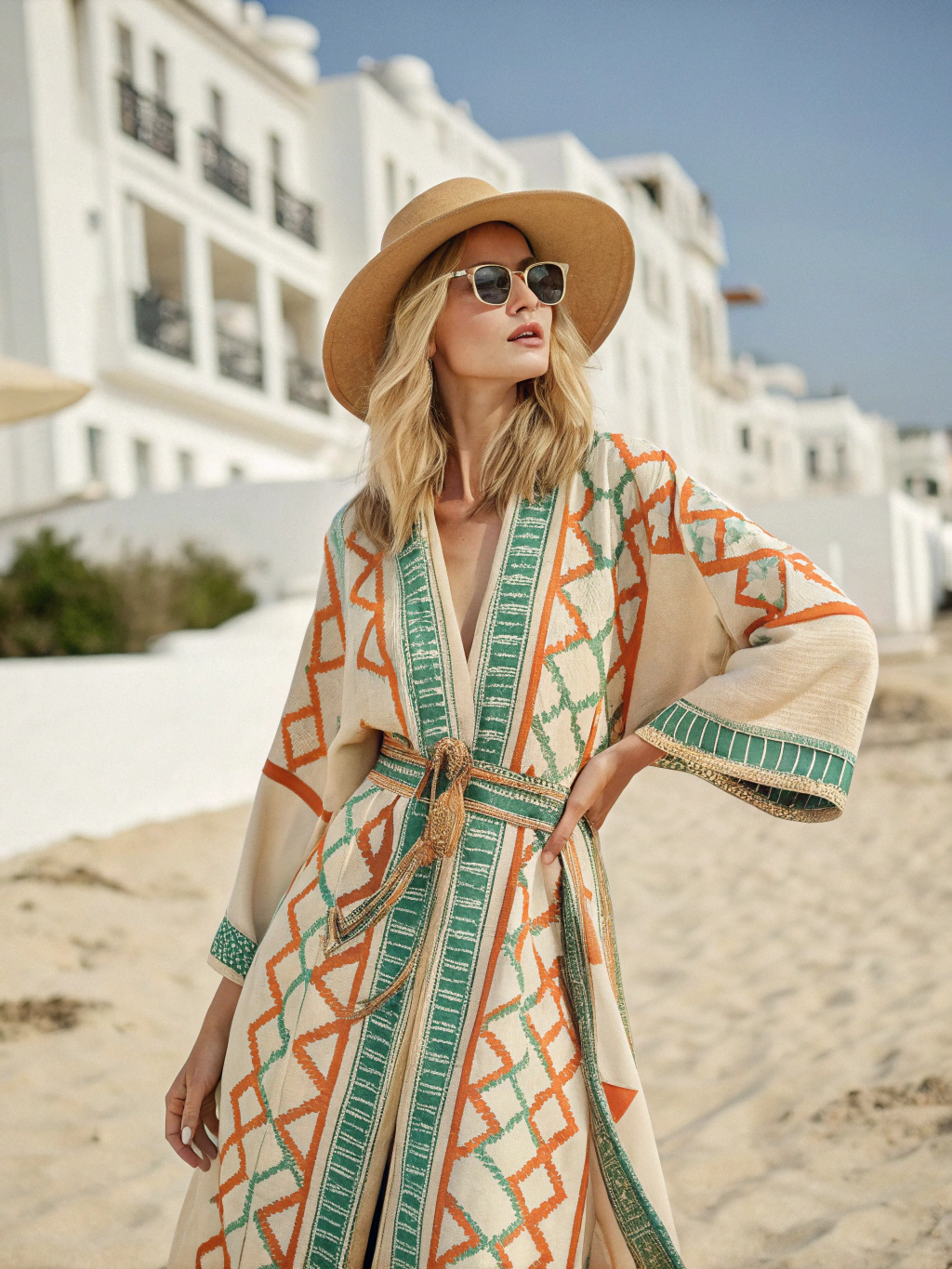 Cotton and Linen Elegant Robe
