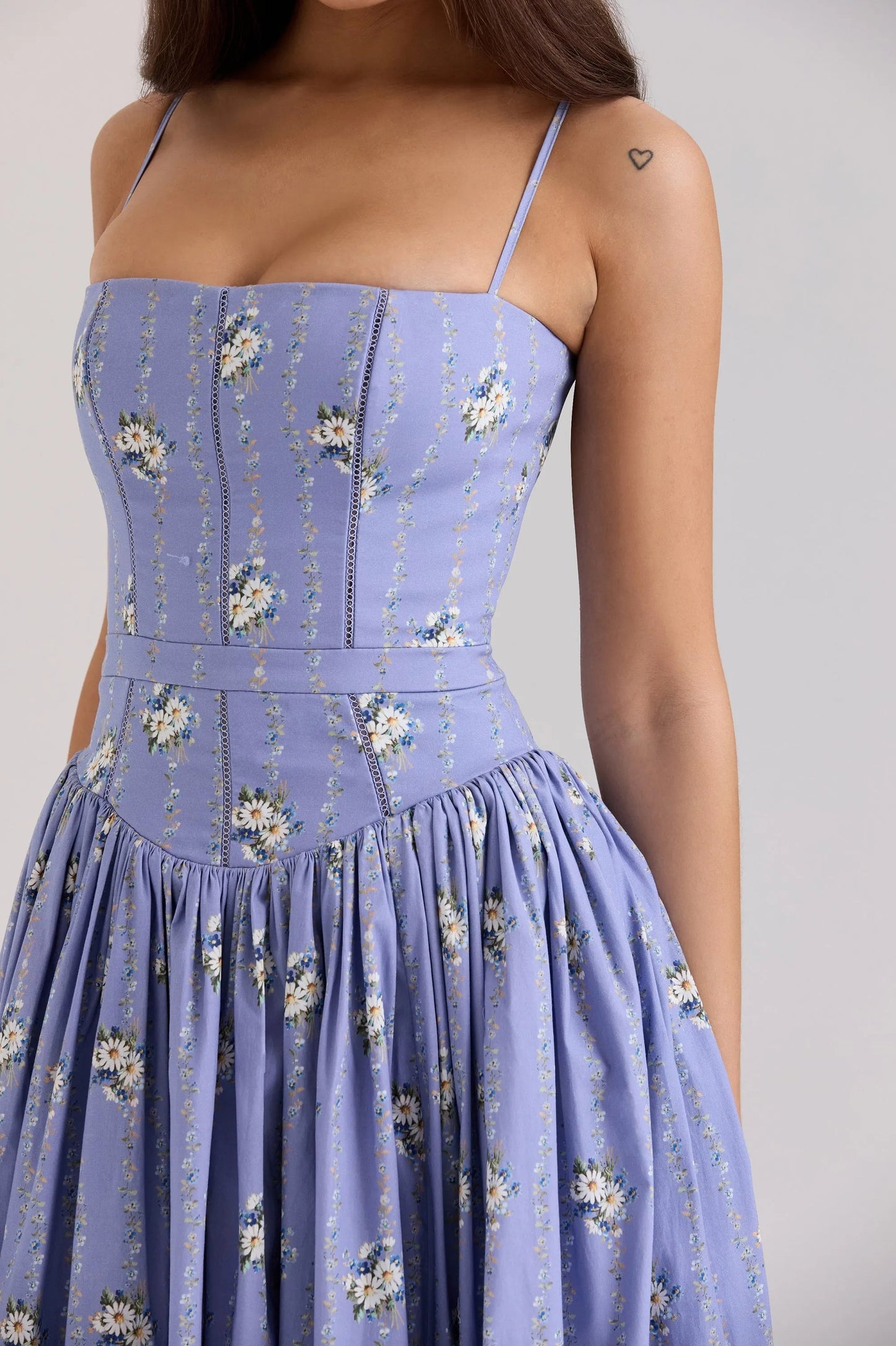 Sundress – Corset Midi Dress with Adjustable Straps