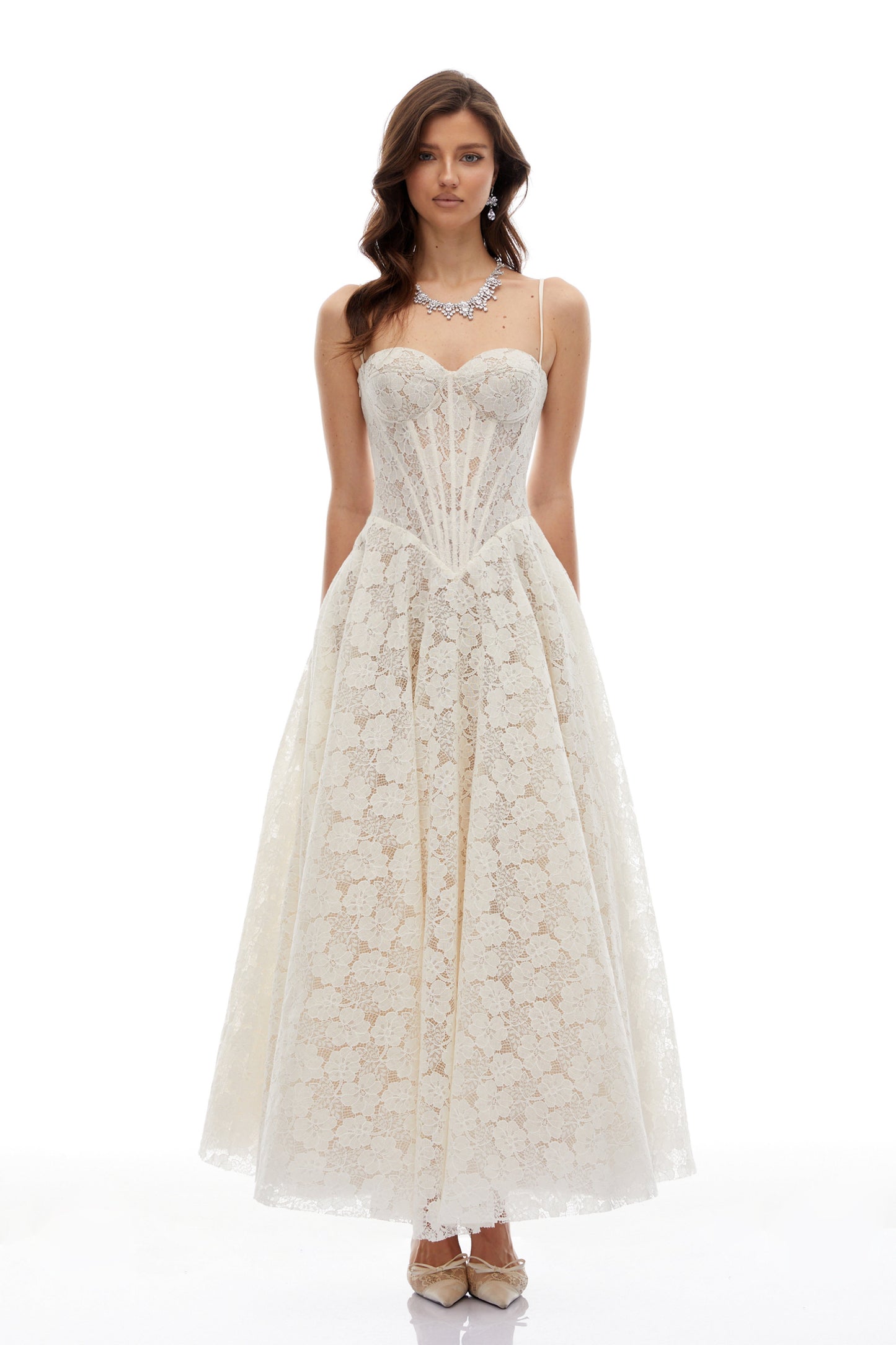 Lace Corset Maxi Gown