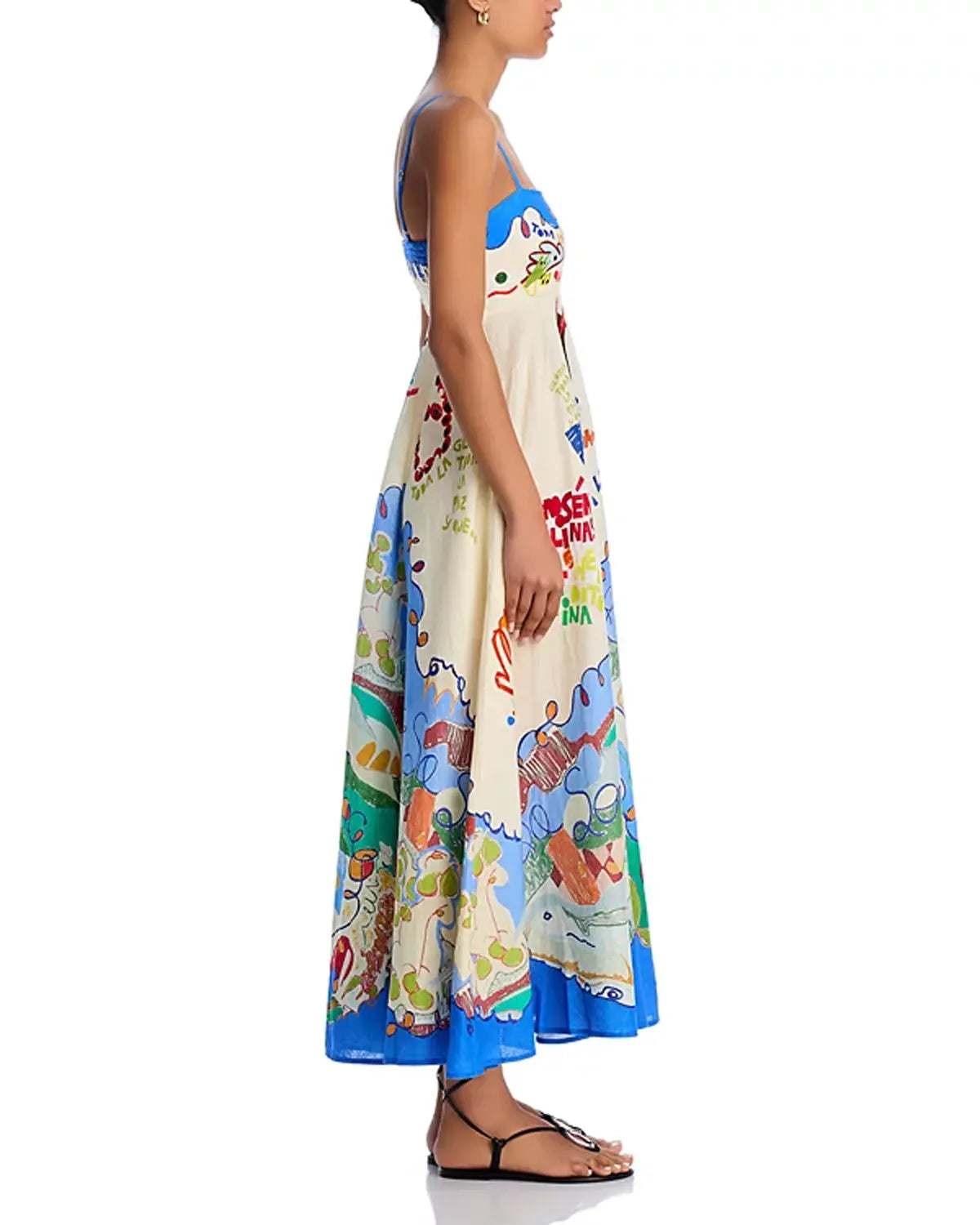 Linen Surrealist Sundress