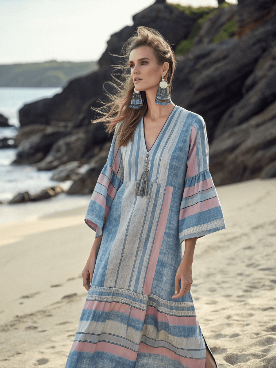 Women's Linen Solid Color Loose Dress