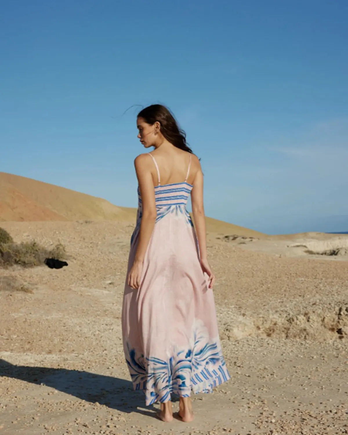 Resort Casual Strappy Printed Maxi Dress