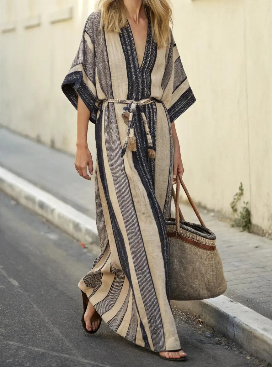 Cotton and Linen Elegant Robe