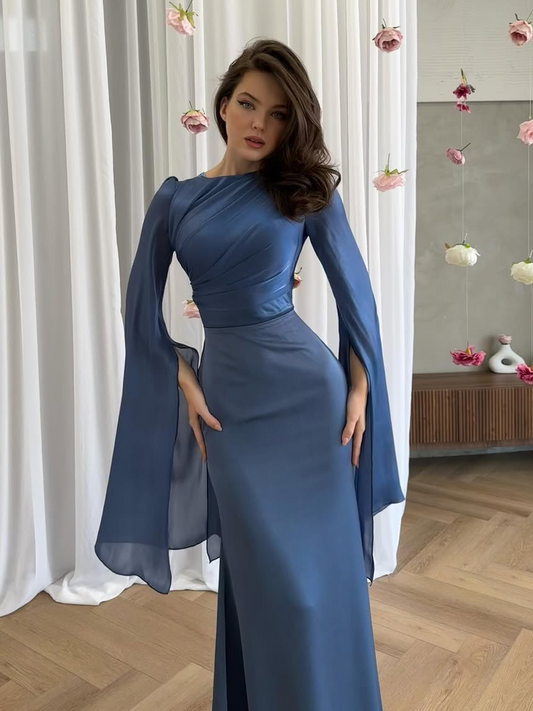 Elegant Satin Fitted Dress