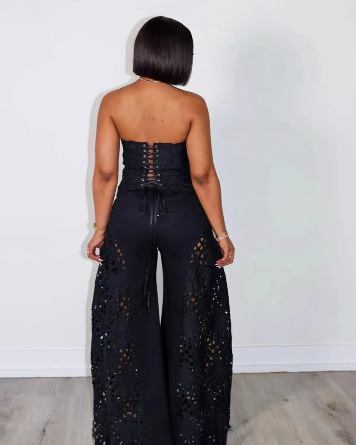 Fashion Lace Bandeau Two-Piece Set