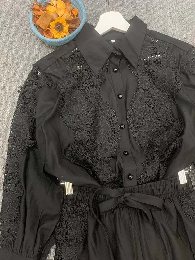 Fashionable and Elegant Lace Stitching Casual Suit,Brand 1:1 replication