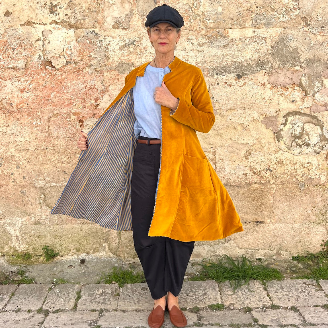 The Tulsi Velvet Riding Coat