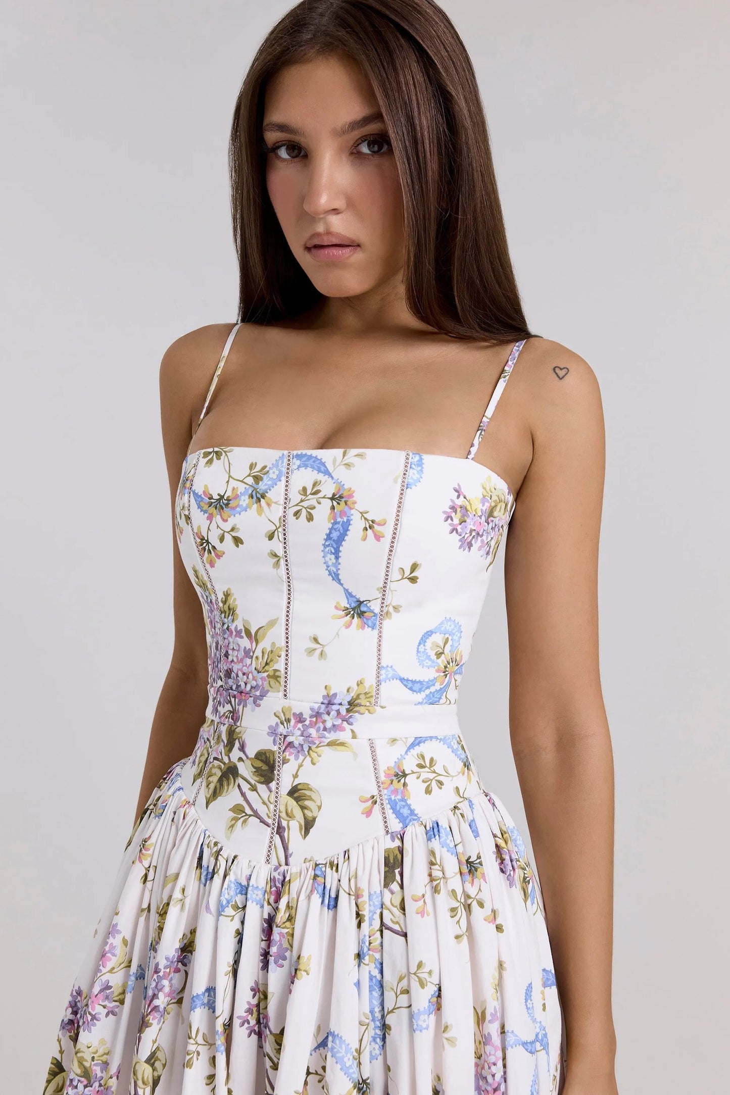 Sundress – Corset Midi Dress with Adjustable Straps