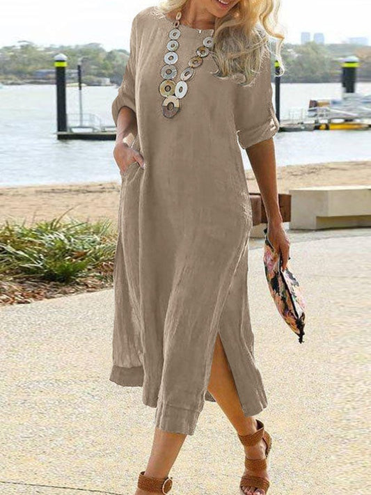 Loose Casual Solid Color Dress