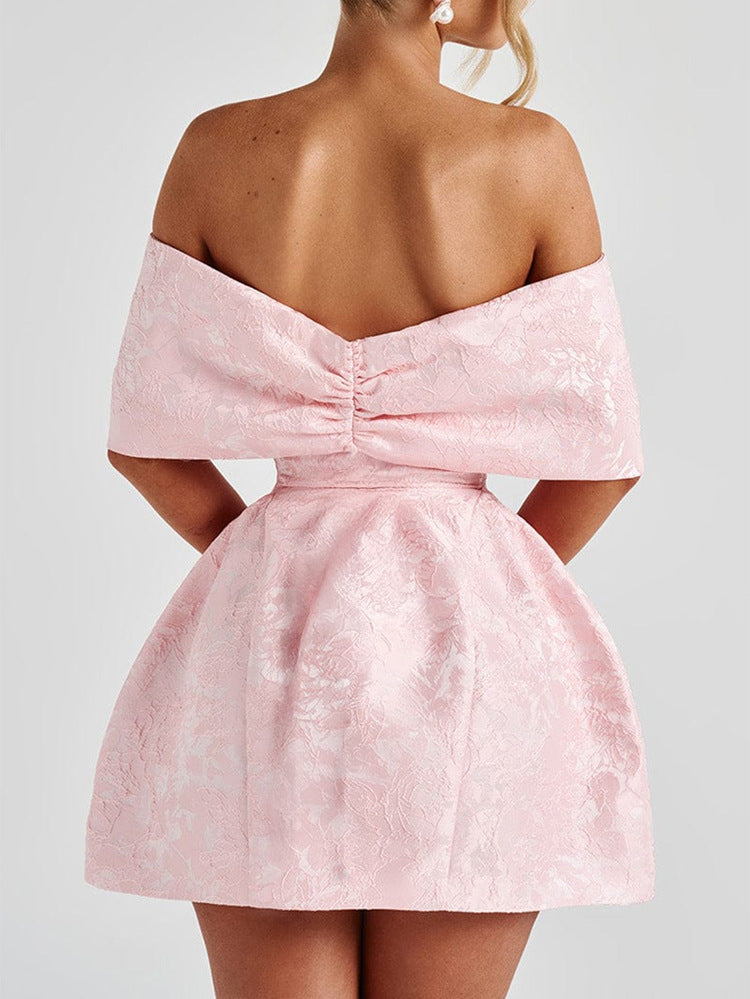 Women's Strapless Bow Homecoming Dress