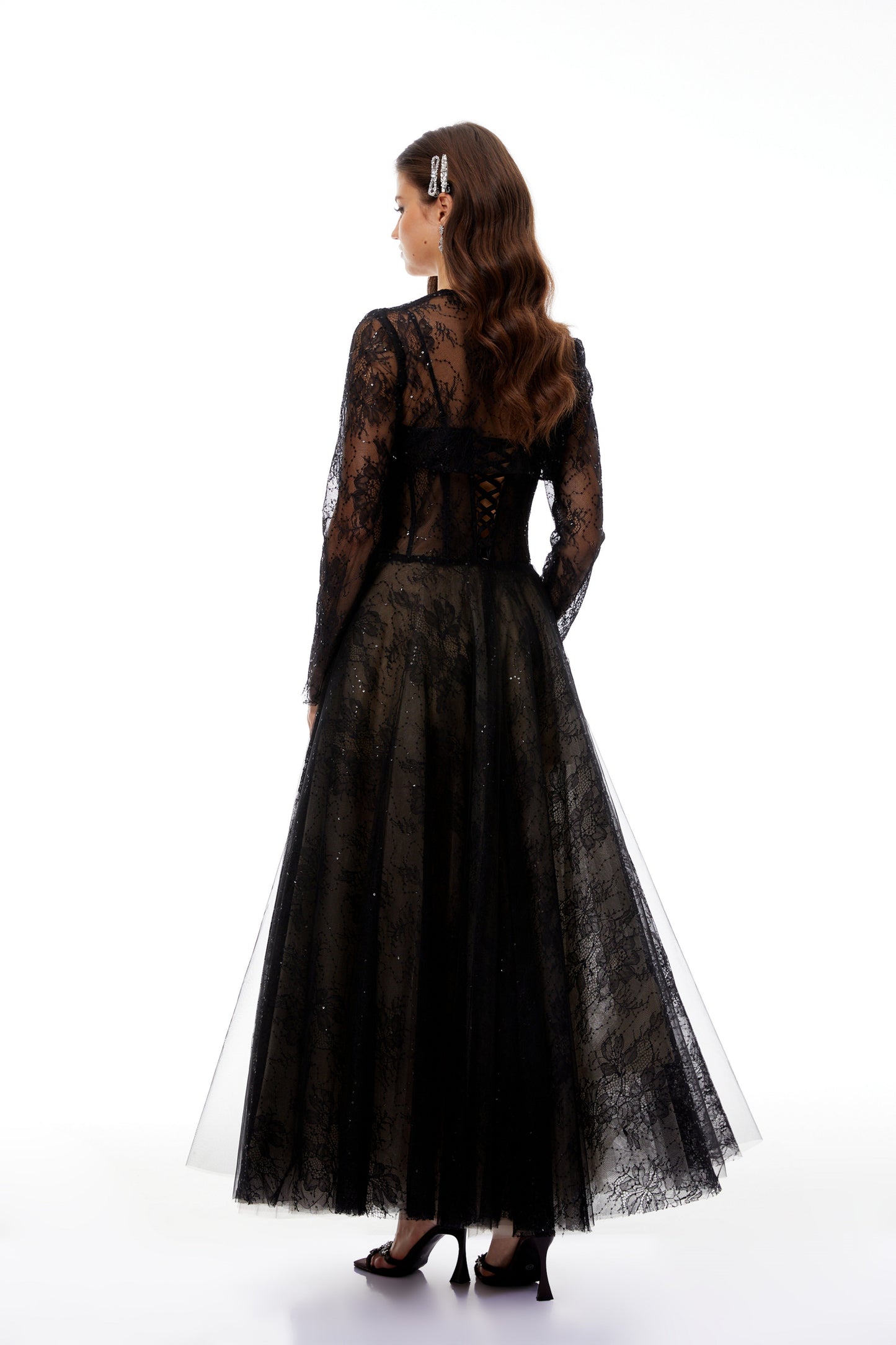 Lace Corset Maxi Gown
