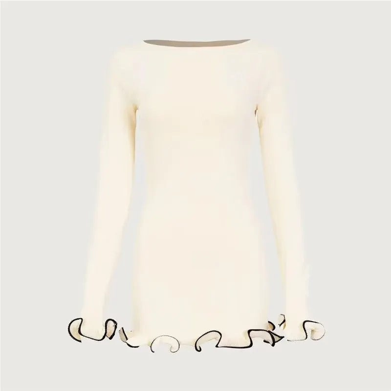 Belle Ruffle Slim Mini Dress
