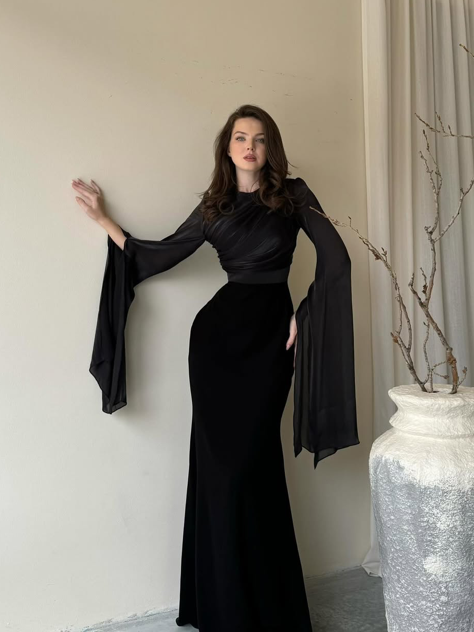 Elegant Satin Fitted Dress