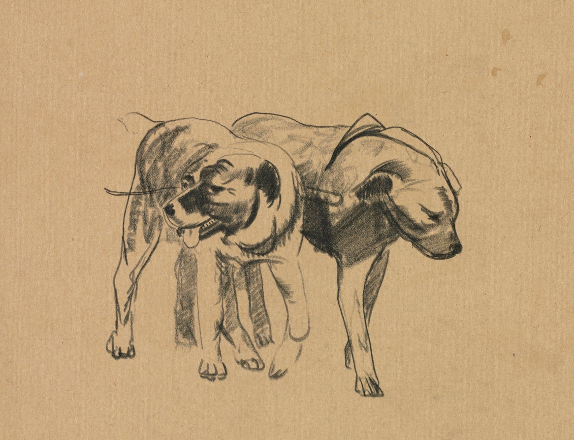 Two Dogs by George Bellows (American, 1882–1925) - Classic Painting canvas print