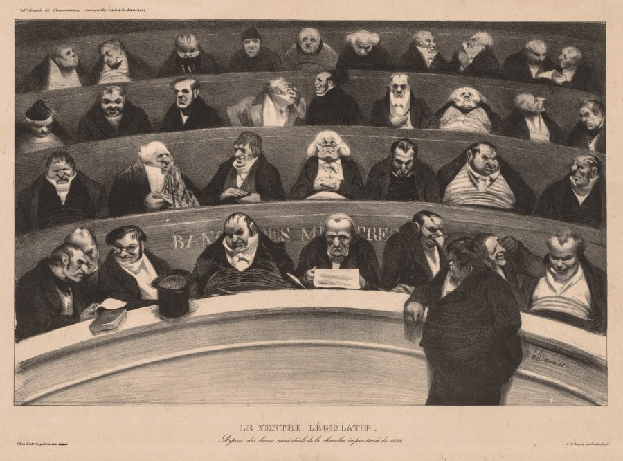 The Legislative Belly by Honoré Daumier (French, 1808–1879) - Classic Painting canvas print