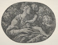 Virgin and Child with St. John by Antonio da Trento (Italian, c. 1508–c. 1550) - Classic Painting canvas print