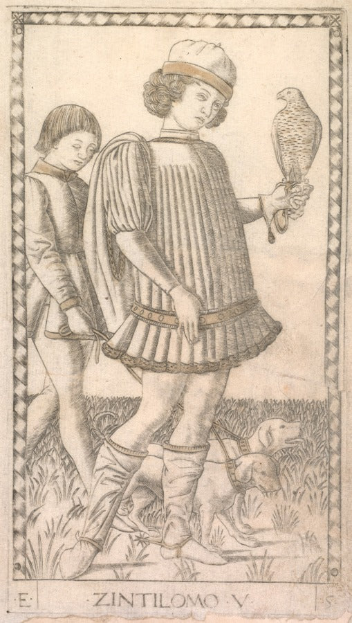 Gentleman from the Tarocchi series E Conditions of Man, 5 by Master of the E-Series Tarocchi (Italian, active 1460s) - Classic Art canvas print