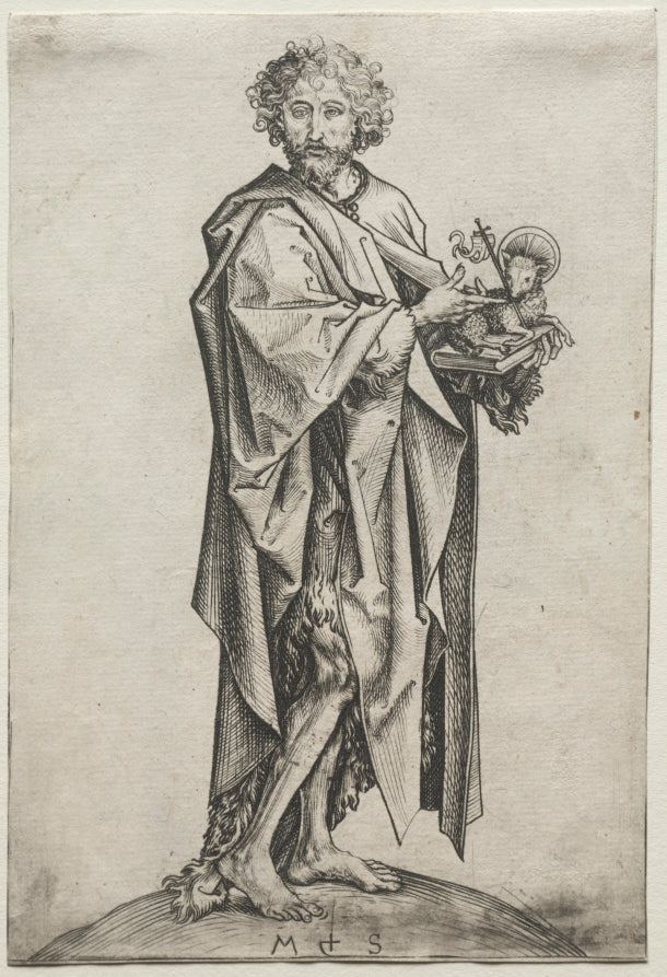 St. John the Baptist by Martin Schongauer (German, c. 1450–1491) - Classic Art canvas print