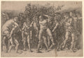 Bacchanal with Silenus by Giovanni Antonio da Brescia (Italian) - Classic Painting canvas print