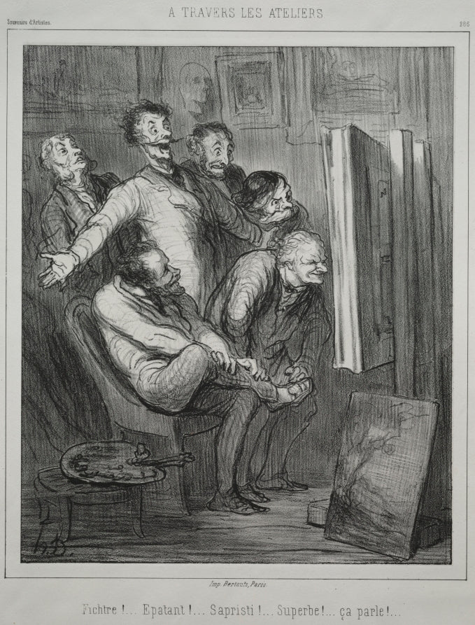 Around the Studios by Honoré Daumier (French, 1808–1879) - Classic Painting canvas print