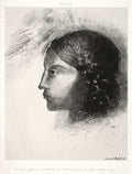 Upon Awakening I Saw the Goddess of the Intelligible with Her Severe and Hard Profile by Odilon Redon (French, 1840–1916) - Symbolist canvas print