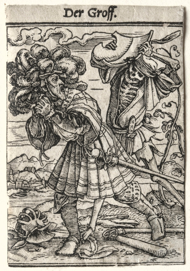 Dance of Death  The Count by Hans Holbein the Younger (German, active England and Switzerland, 1497/98–1543) - Classic Painting canvas print