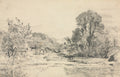 Landscape with Trees Surrounding a Pond by John Constable (British, 1776–1837) - Classic Painting canvas print