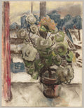 The Geranium in My Window by Louise M. Dunn (American, 1875–1962) - Classic Painting canvas print