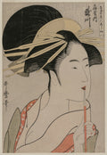 Takigawa of the giya from the series A Selection of Eastern Beauties by Kitagawa Utamaro (Japanese, c. 1754–1806) - Classic Art canvas print
