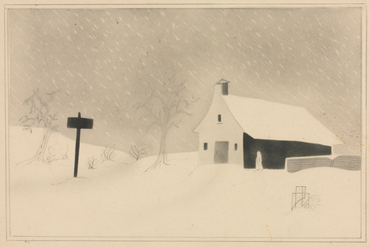 Snow Storm in Vermont by Mary Altha Nims (American, 1817–1907) - Classic Painting canvas print