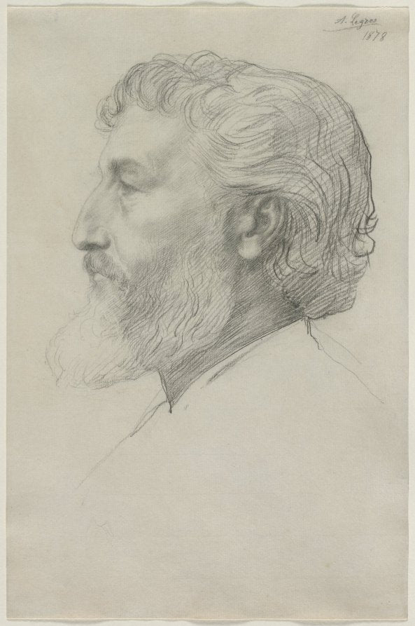 Sir Frederick Leighton by Alphonse Legros (French, 1837–1911) - Classic Painting canvas print