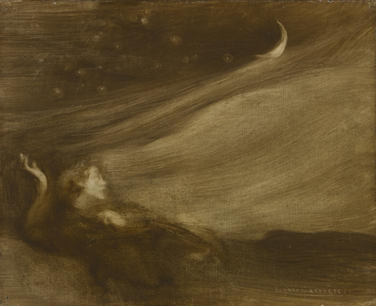 The Contemplator by Eugène Carrière (French, 1849–1906) - Classic Art canvas print