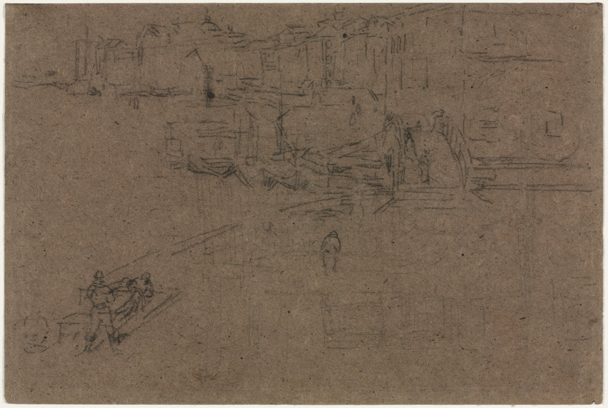 The Riva, Venice by James McNeill Whistler (American, 1834–1903) - Classic Painting canvas print