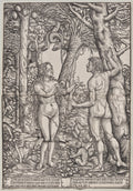 The Fall of Adam and Eve by Hans Burgkmair (German, 1473–1531) - Classic Art canvas print