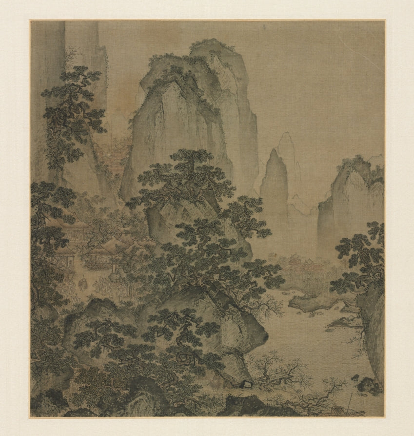 The Haven of the Peach-Blossom Spring by Shi Rui (Chinese, c. 1400-c. 1470) - Classic Art canvas print