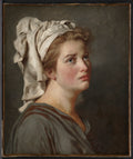 Young Woman with a Turban by Jacques-Louis David (French, 1748–1825) - Classic Art canvas print