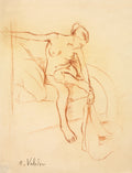 Nude Woman Seated on a Bed by Suzanne Valadon (French, 1865–1938) - Classic Painting canvas print