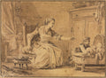 Maternal Solicitude by Jean Baptiste Le Prince (French, 1734–1781) - Classic Painting canvas print