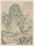Album of Seasonal Landscapes, Leaf A previous leaf 4 by Xiao Yuncong (Chinese, 1596–1673) - Classic Art canvas print