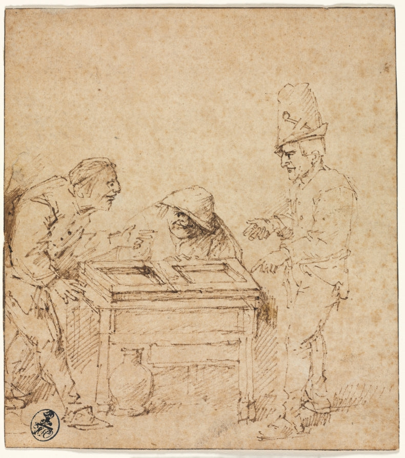The Tric-Trac Players by Philips de Koninck (Dutch, 1619–1688) - Classic Painting canvas print