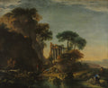 Ruins in a Rocky Landscape by Salvator Rosa (Italian, 1615–1673) - Classic Art canvas print