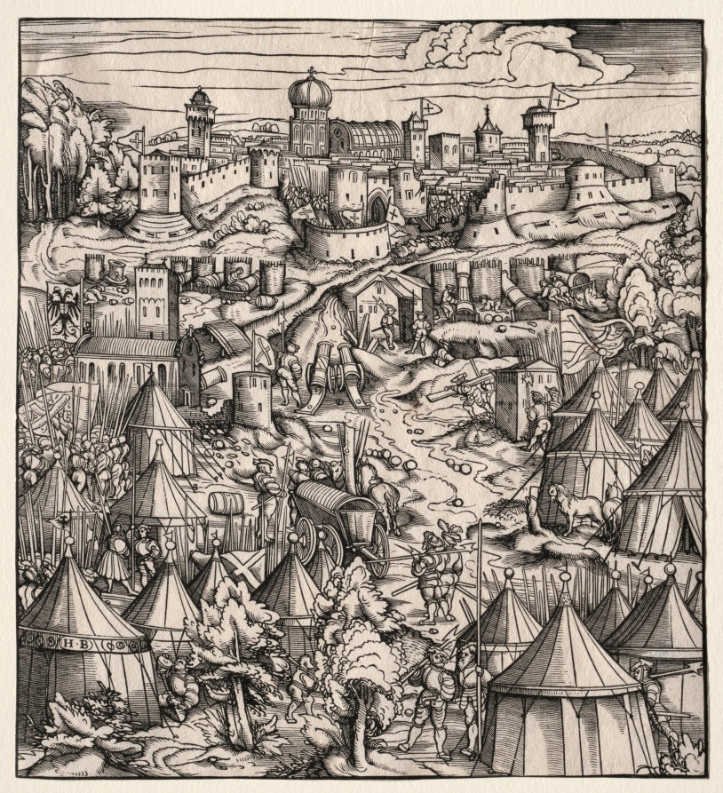 Der Weisskunig The White King The Siege of Padua by Hans Burgkmair (German, 1473–1531) - Classic Painting canvas print