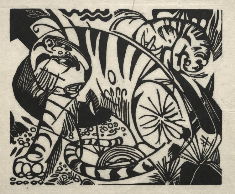 Tiger by Franz Marc (German, 1880–1916) - Classic Painting canvas print
