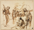 A Monk Preaching by Pier Francesco Mola (Italian, 1612–1666) - Classic Painting canvas print