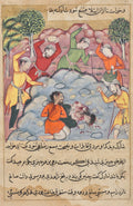 The Rajas daughter and her lover stoned to death for adultery, from a Tuti-nama Tales of a Parrot Forty-Second Night by  - Classic Art canvas print